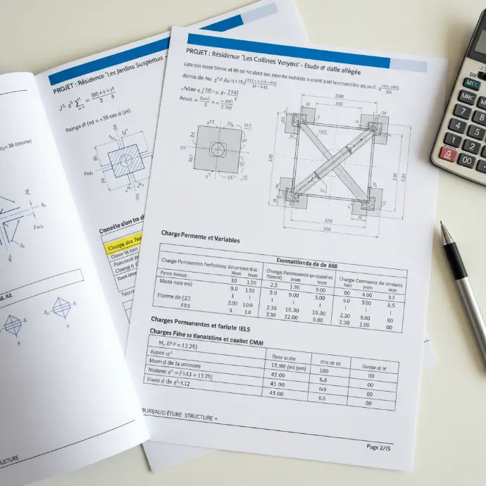 Extrait de note de calcul par calexstructure